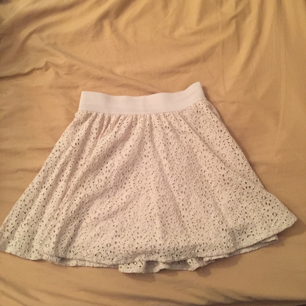White Cream lace skirt